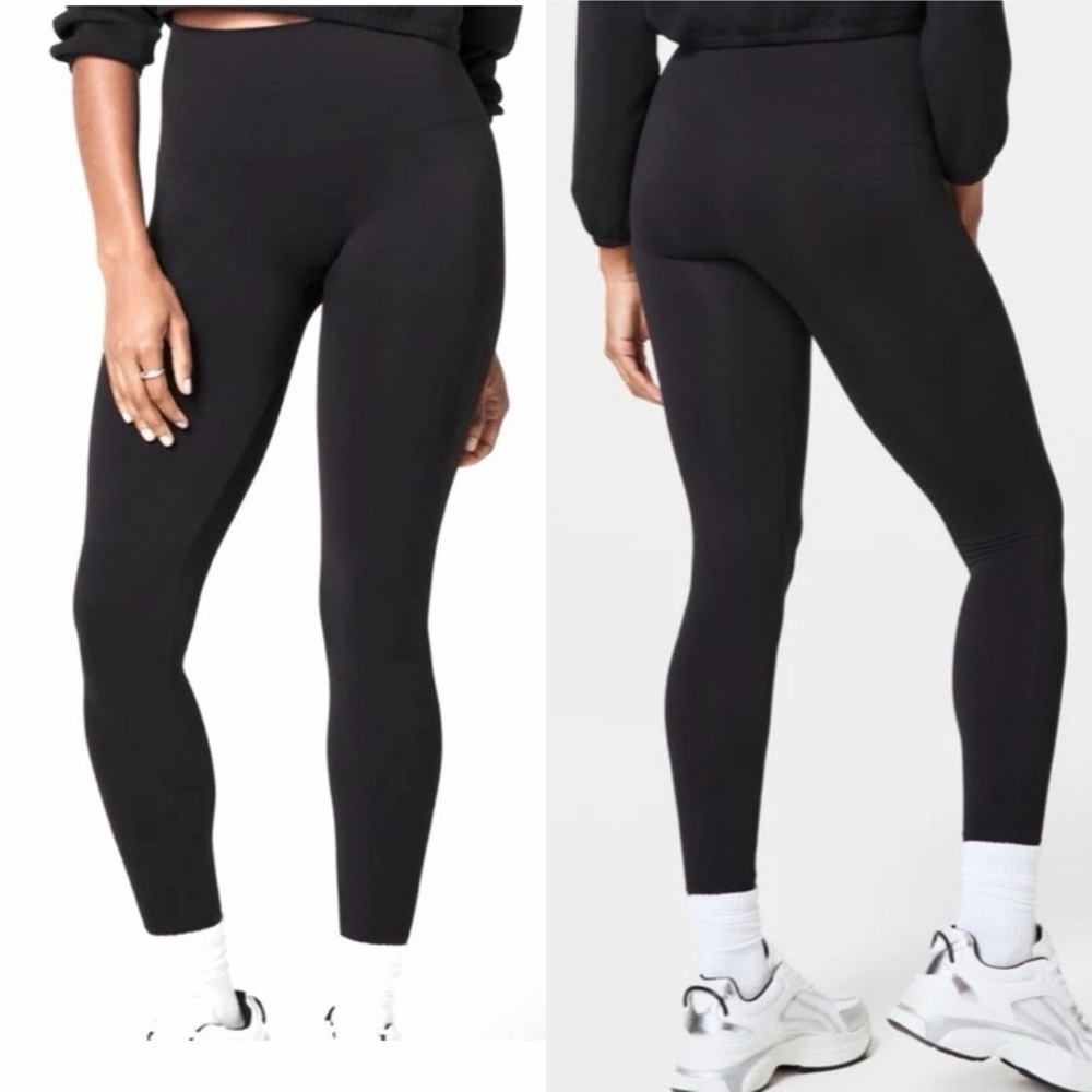 Spanx Black seamless High-Waisted Leggings size Large